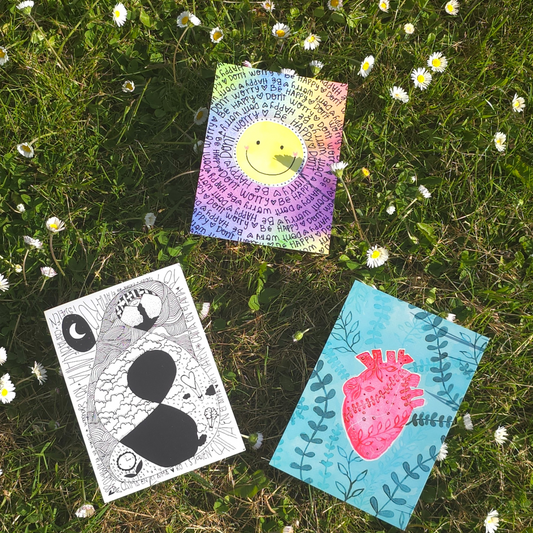 Poskort for sjælend – Sæt med 3 A5